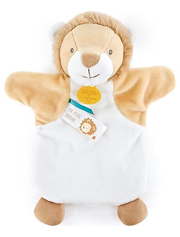 Doudou polyester 2 en 1 collection LES MARIONNETTES Lion