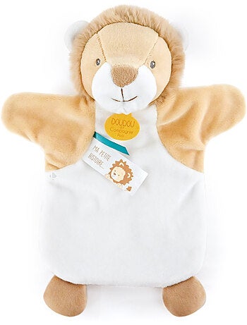 Doudou polyester 2 en 1 collection LES MARIONNETTES Lion