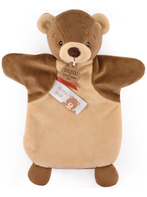 Doudou polyester 2 en 1 collection LES MARIONNETTES Ours - Kiabi