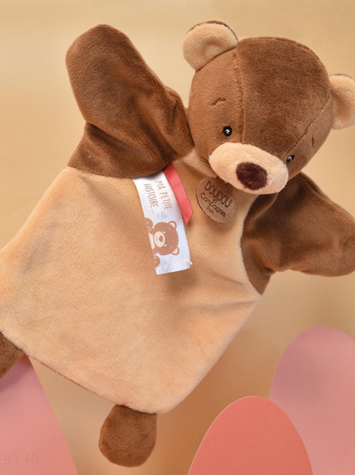 Doudou polyester 2 en 1 collection LES MARIONNETTES Ours - Kiabi Doudou polyester 2 en 1 collection LES MARIONNETTES Ours - Kiabi