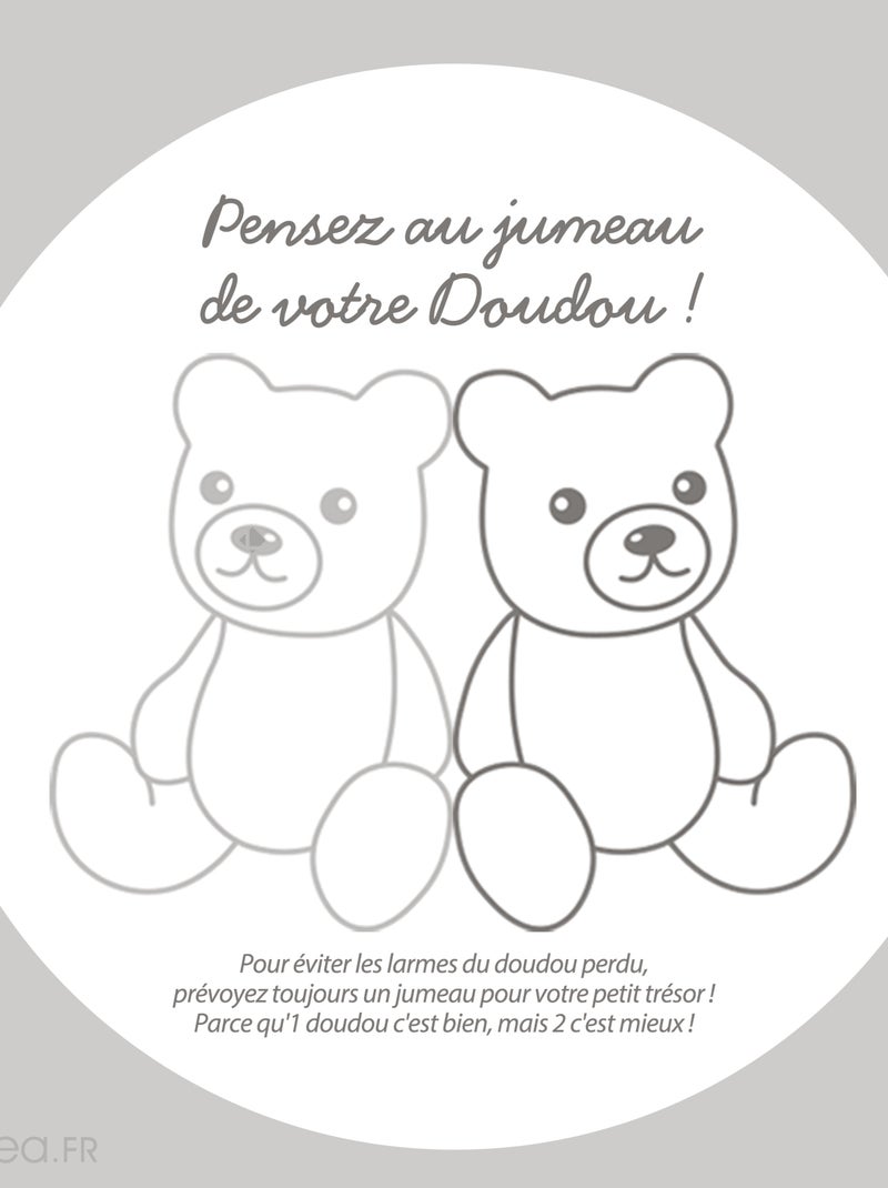 Doudou polyester 2 en 1 collection LES MARIONNETTES Ours Beige/Noir - Kiabi