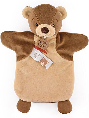 Doudou polyester 2 en 1 collection LES MARIONNETTES Ours