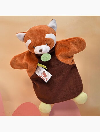 Doudou polyester 2 en 1 collection LES MARIONNETTES Panda