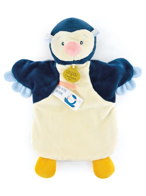 Doudou polyester 2 en 1 collection LES MARIONNETTES Pingouin - Kiabi