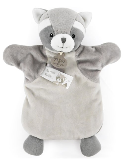 Doudou polyester 2 en 1 collection LES MARIONNETTES Raton laveur - Kiabi