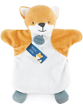 Doudou polyester 2 en 1 collection LES MARIONNETTES Renard