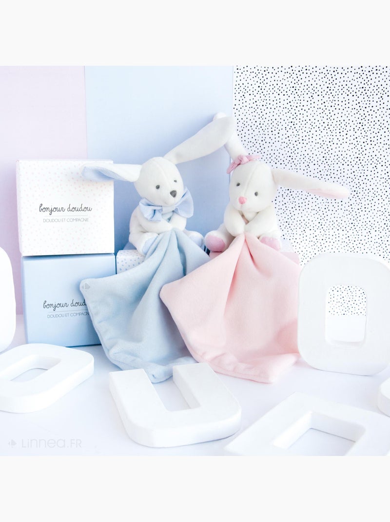 Doudou polyester collection J'AIME MON DOUDOU Lapin Bleu - Kiabi