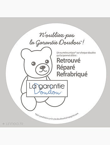 Doudou polyester collection J'AIME MON DOUDOU Ours