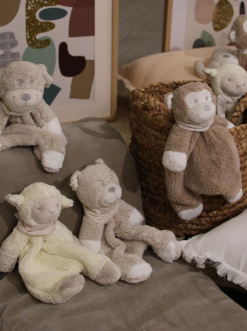 Doudou singe Marron chocolat - Kiabi