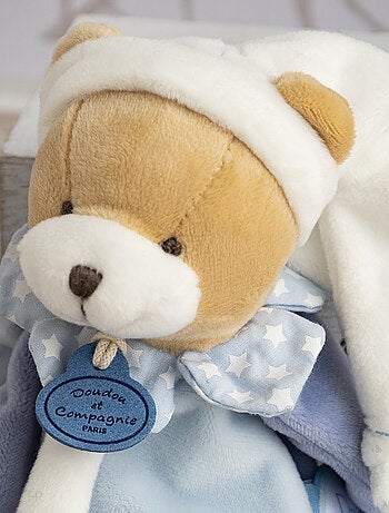 Doudou sucette polyester collection PETIT CHOU ours bleu