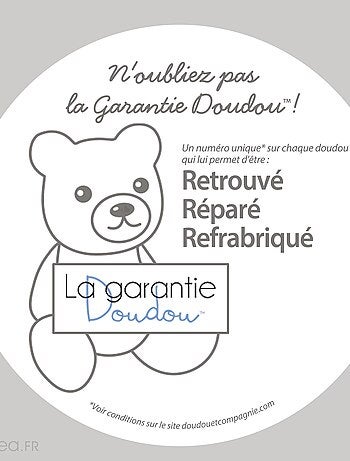 Doudou sucette polyester collection PETIT CHOU ours bleu