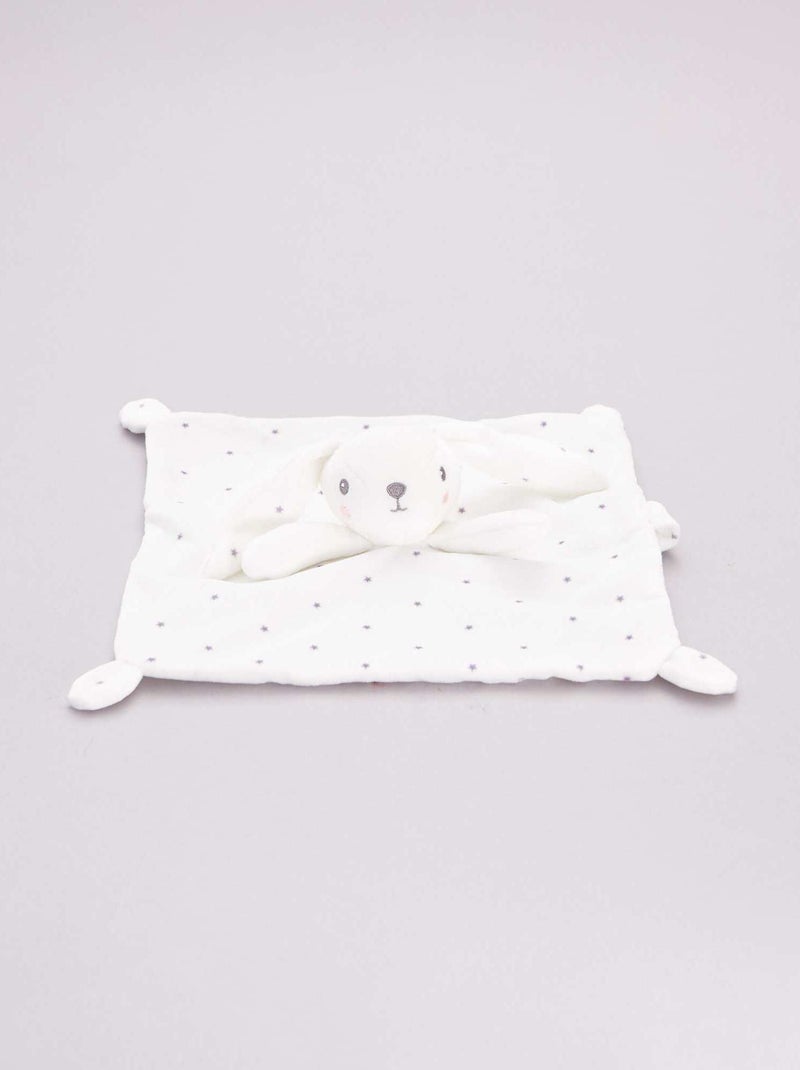 Doudou velours blanc - Kiabi