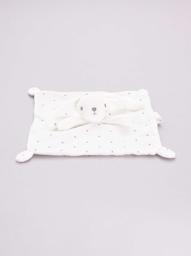 Doudou velours blanc - Kiabi