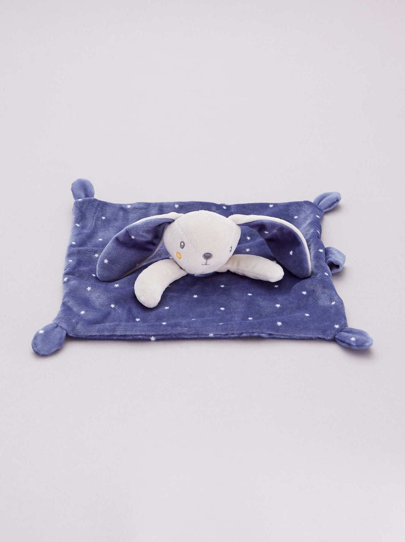 Doudou velours bleu - Kiabi