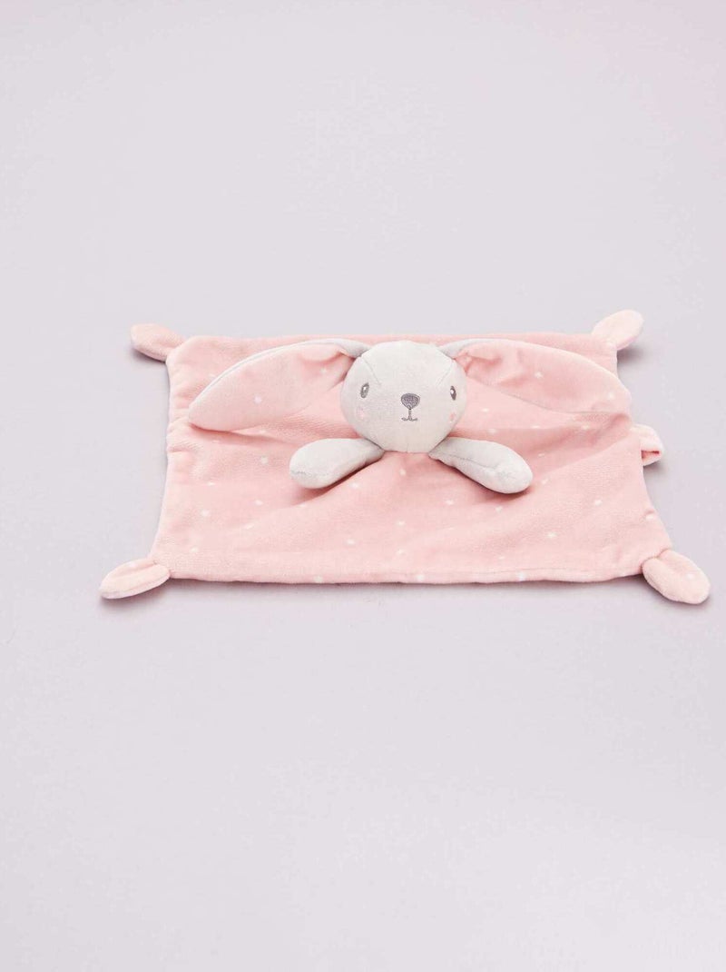 Doudou velours rose - Kiabi