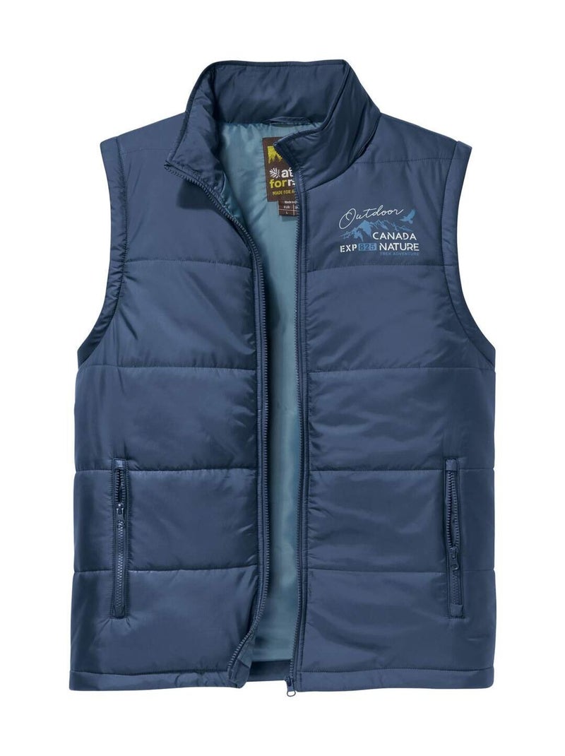 Doudoune 2-en-1 à Manches Amovibles Trek   - ATLAS FOR MEN Bleu marine - Kiabi