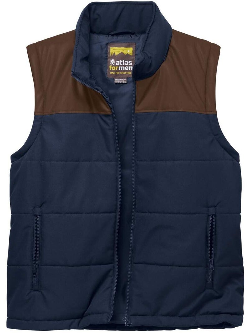 Doudoune 2-en-1 manches amovibles   - atlas for men Bleu marine - Kiabi