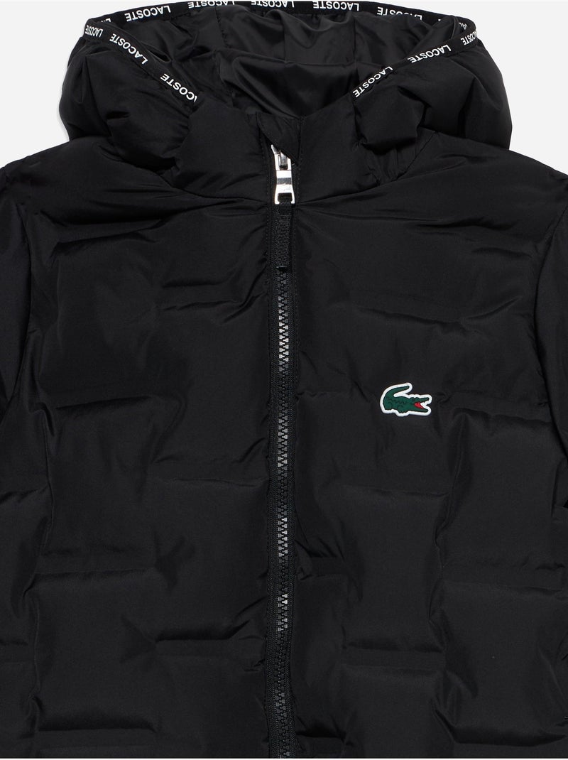 Doudoune à capuche - lacoste Noir - Kiabi