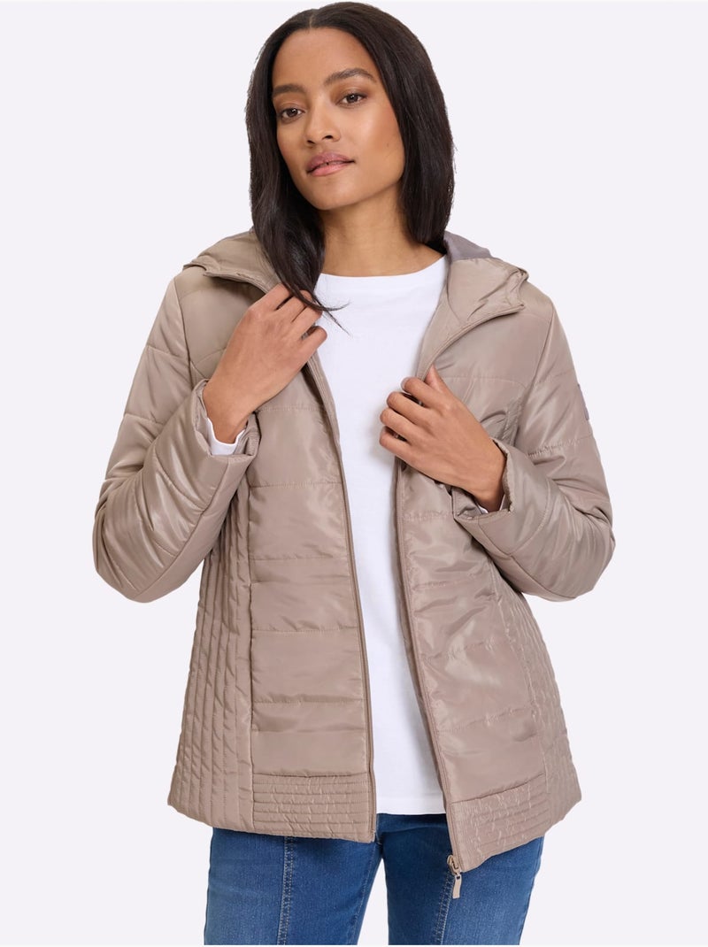 Doudoune à Capuche - Taille Standard - Helline Beige - Kiabi