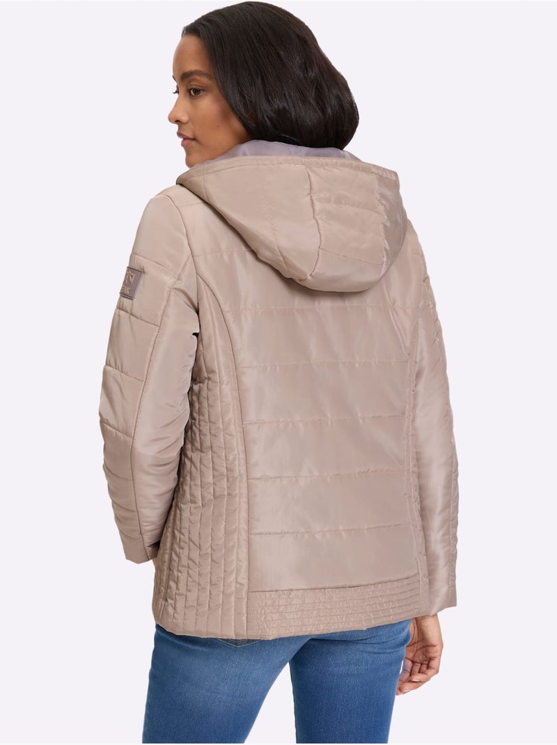 Doudoune à Capuche - Taille Standard - Helline Beige - Kiabi