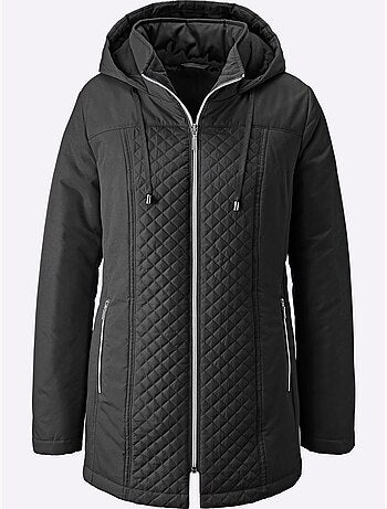 Doudoune à capuche avec col coupe-vent et poches zippées - Taille standard - Moda Vilona