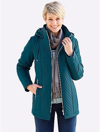 Doudoune à capuche avec col coupe-vent et poches zippées - Taille standard - Moda Vilona