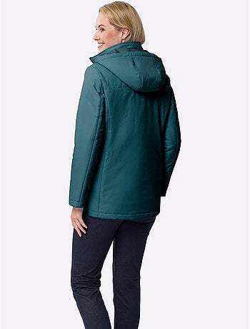 Doudoune à capuche avec col coupe-vent et poches zippées - Taille standard - Moda Vilona