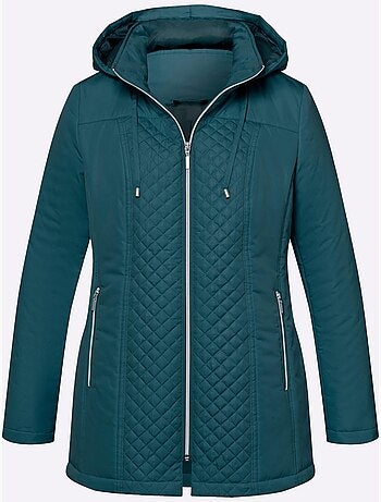 Doudoune à capuche avec col coupe-vent et poches zippées - Taille standard - Moda Vilona