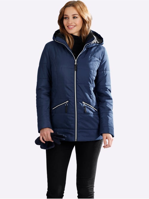 Doudoune à capuche avec col montant et deux poches zippées - Taille standard - Moda Vilona - Kiabi