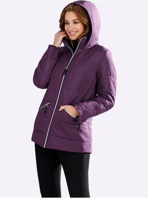 Doudoune à capuche avec col montant et deux poches zippées - Taille standard - Moda Vilona - Kiabi