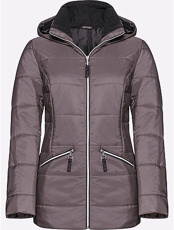 Doudoune à capuche avec col montant et deux poches zippées - Taille standard - Moda Vilona