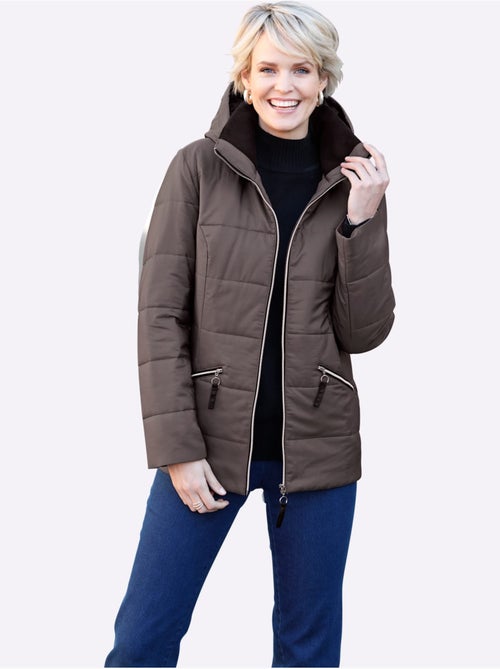 Doudoune à capuche avec col montant et poches zippées - Taille standard - Moda Vilona - Kiabi