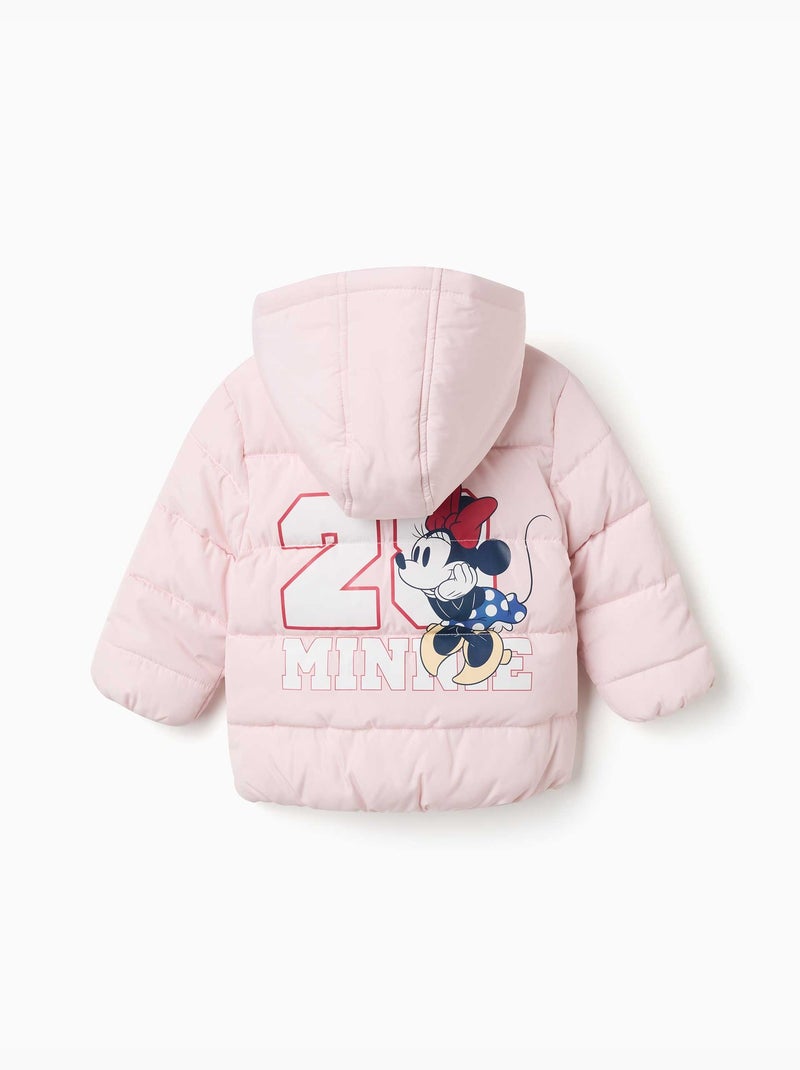 Doudoune à capuche avec imprimé minnie Rose clair - Kiabi