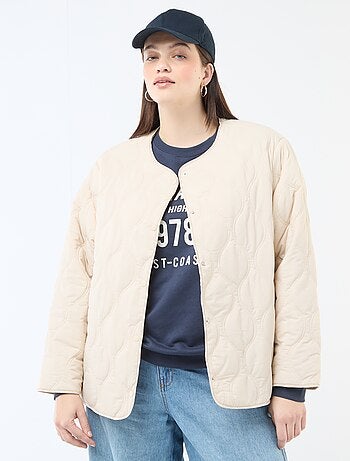 Doudoune à capuche avec plastron intérieur en molleton amovible