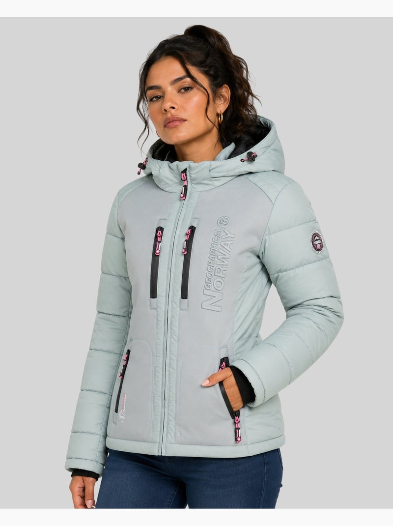 Doudoune à capuche beachwood – geographical norway Gris clair - Kiabi
