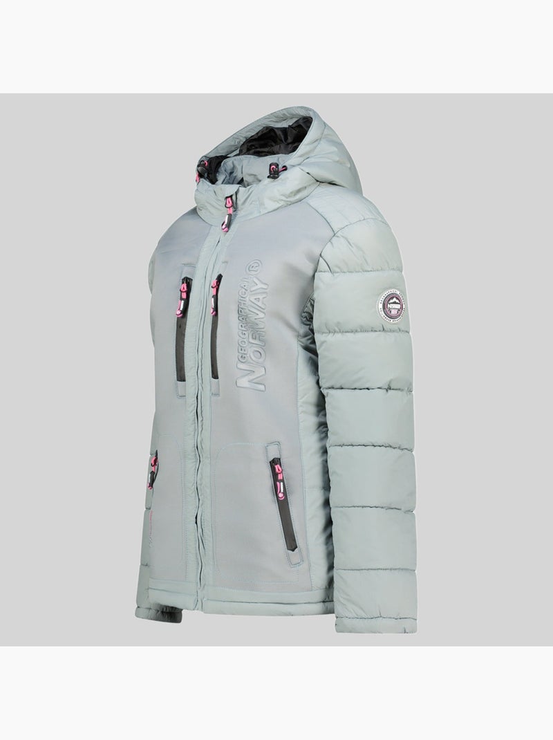 Doudoune à capuche beachwood – geographical norway Gris clair - Kiabi