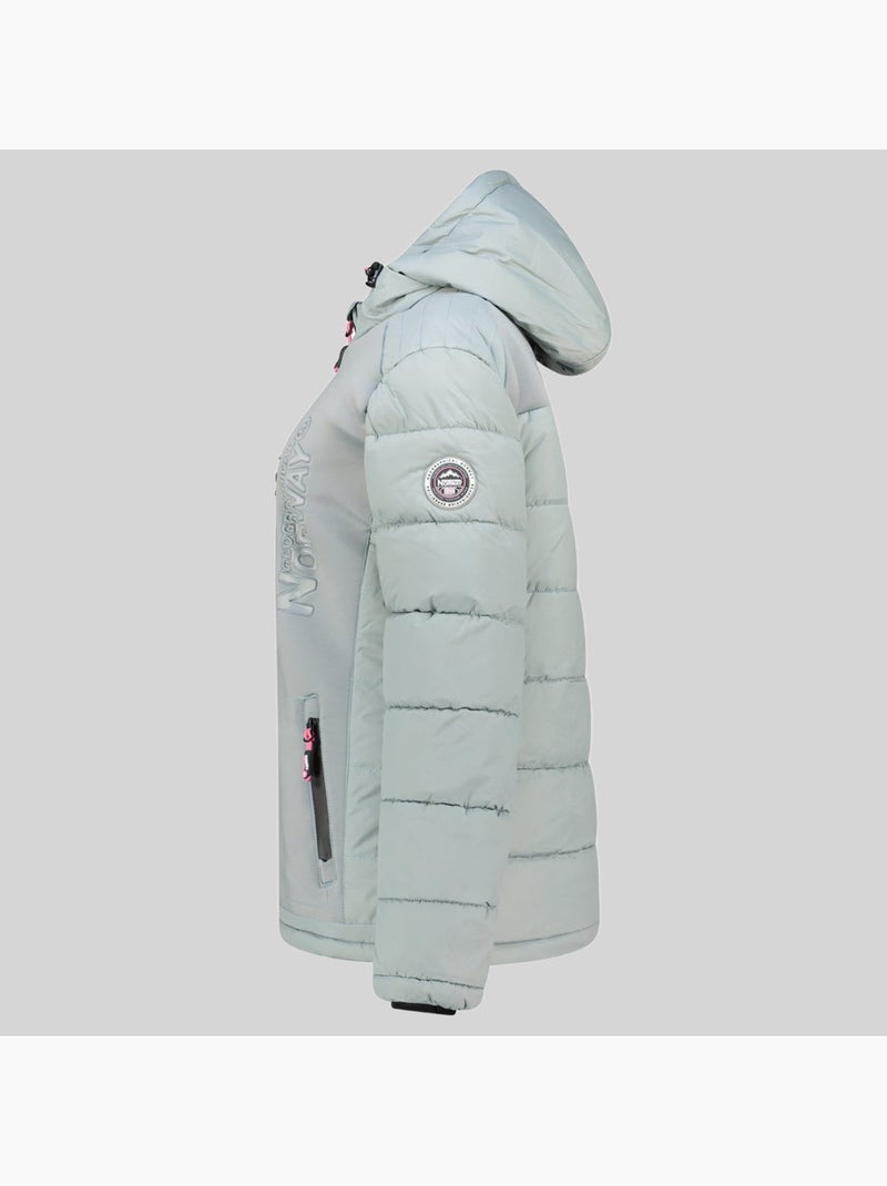 Doudoune à capuche beachwood – geographical norway Gris clair - Kiabi