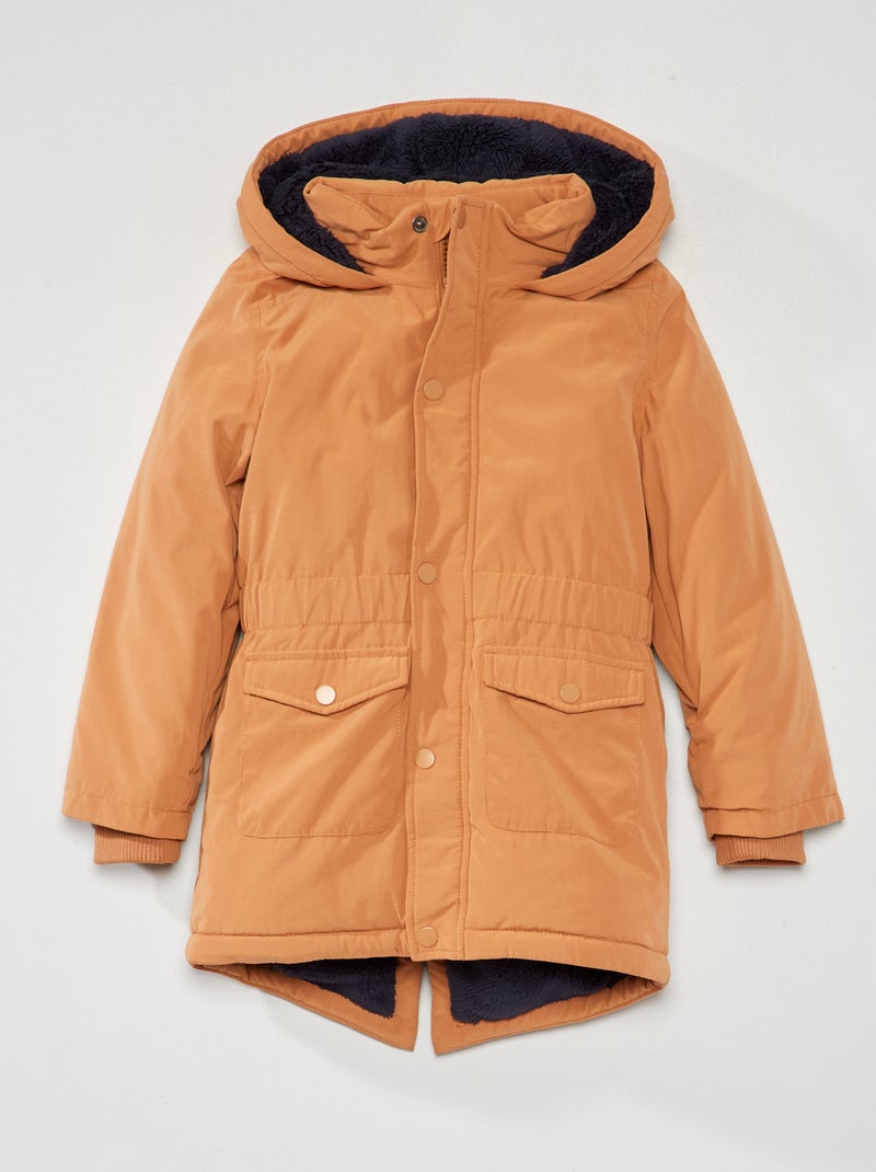 Doudoune à capuche Beige - Kiabi