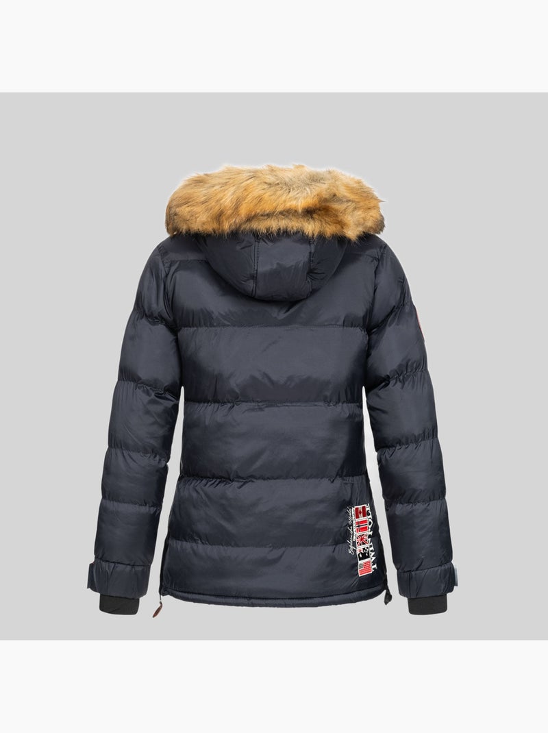 Doudoune à capuche belancolie – geographical norway Bleu marine - Kiabi