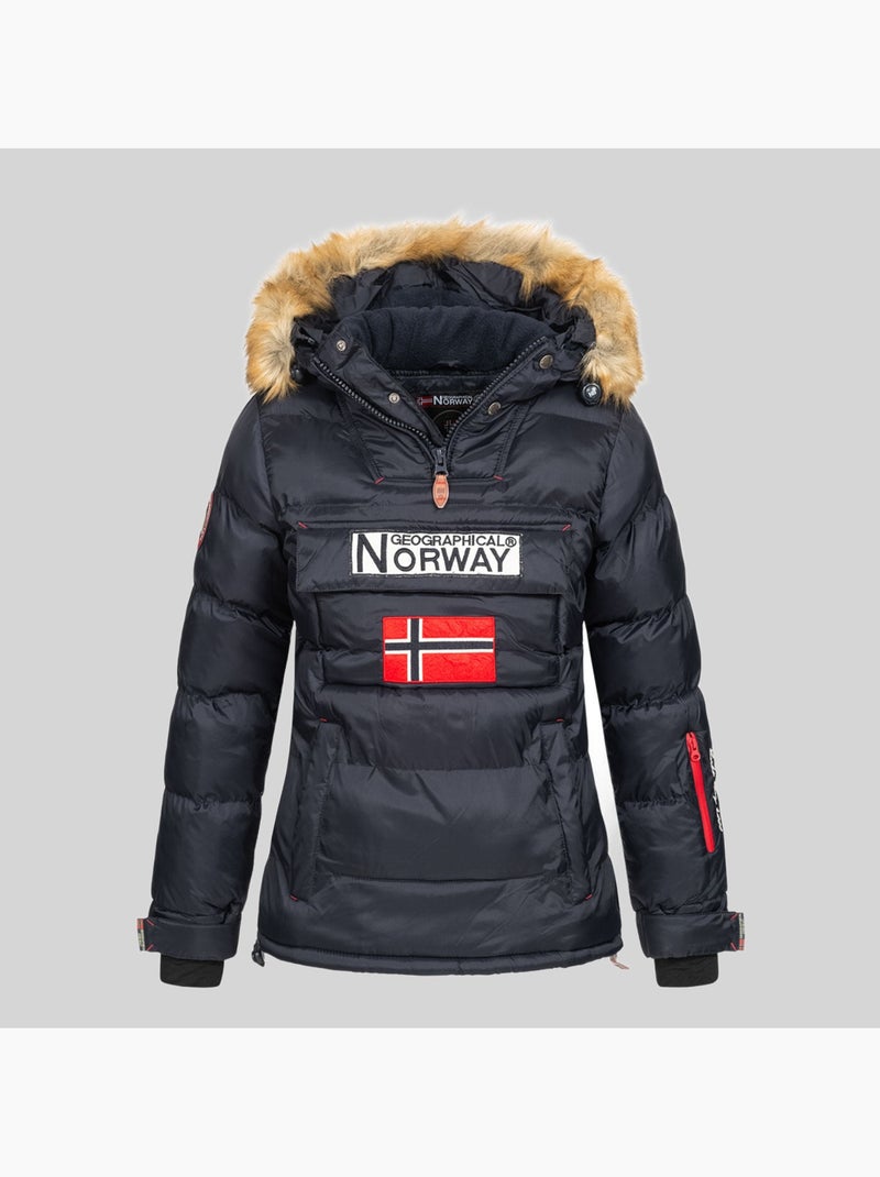 Doudoune à capuche belancolie – geographical norway Bleu marine - Kiabi
