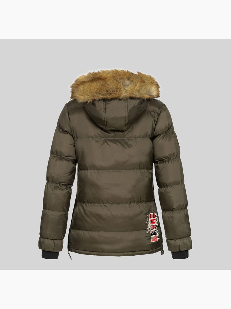Doudoune à capuche belancolie – geographical norway Kaki - Kiabi