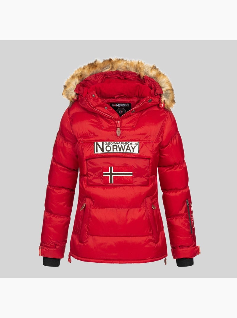 Doudoune à capuche belancolie – geographical norway Rouge - Kiabi