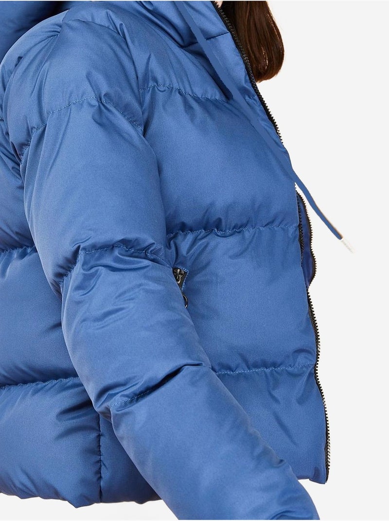 Doudoune à capuche bianco lucci Bleu cobalt - Kiabi