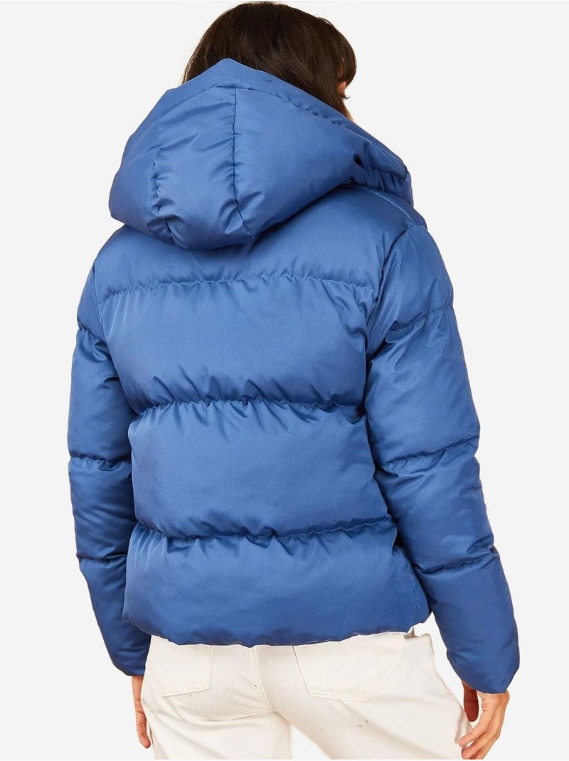 Doudoune à capuche bianco lucci Bleu cobalt - Kiabi