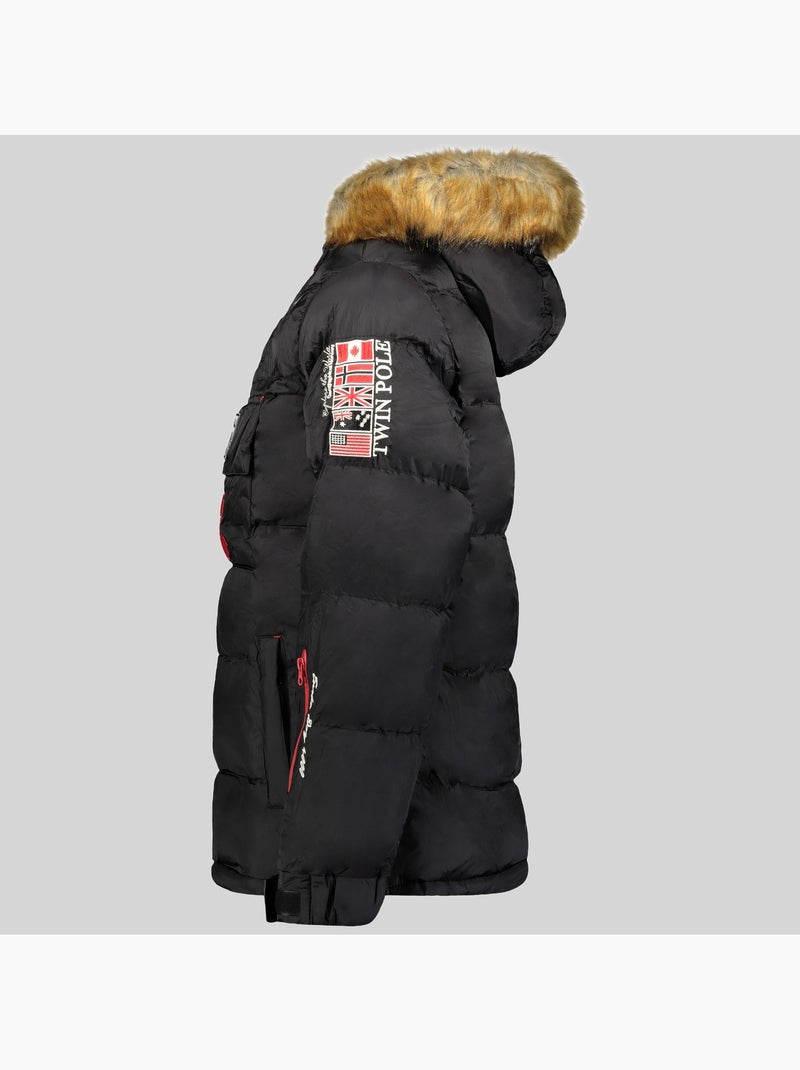 Doudoune à capuche bilboquet – geographical norway Gris foncé - Kiabi