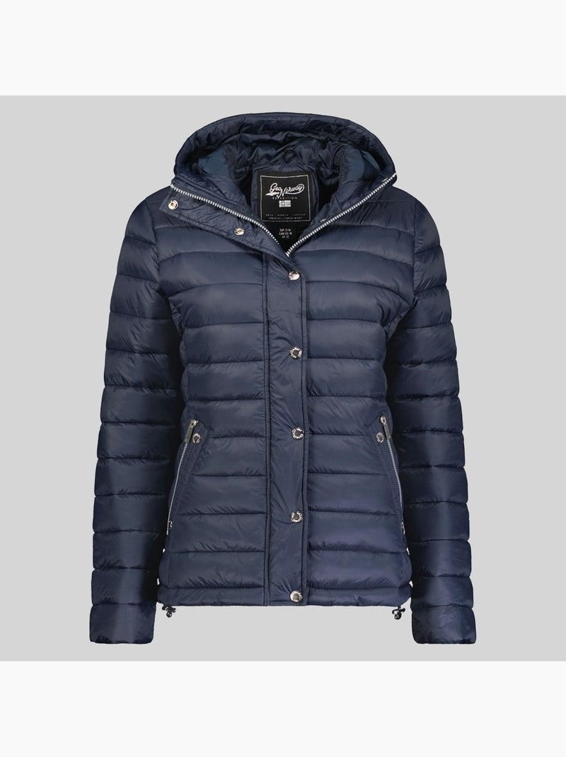 Doudoune à capuche bubulle – geographical norway Bleu marine - Kiabi