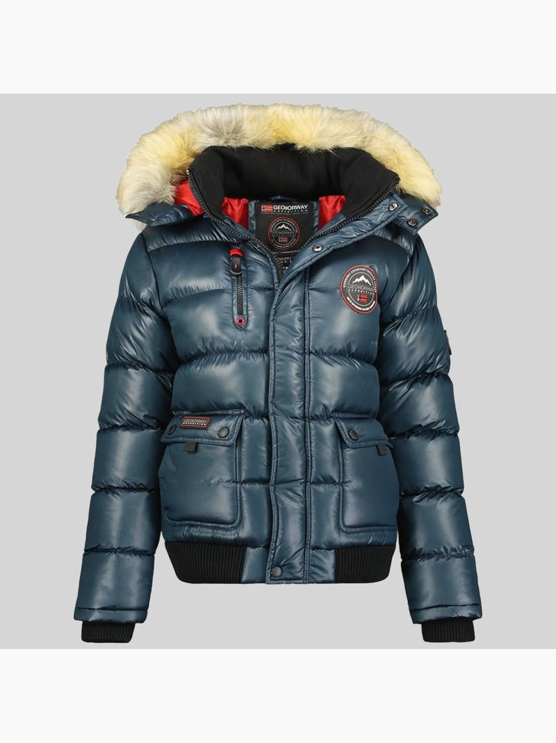 Doudoune à capuche bugs – geographical norway Bleu marine - Kiabi
