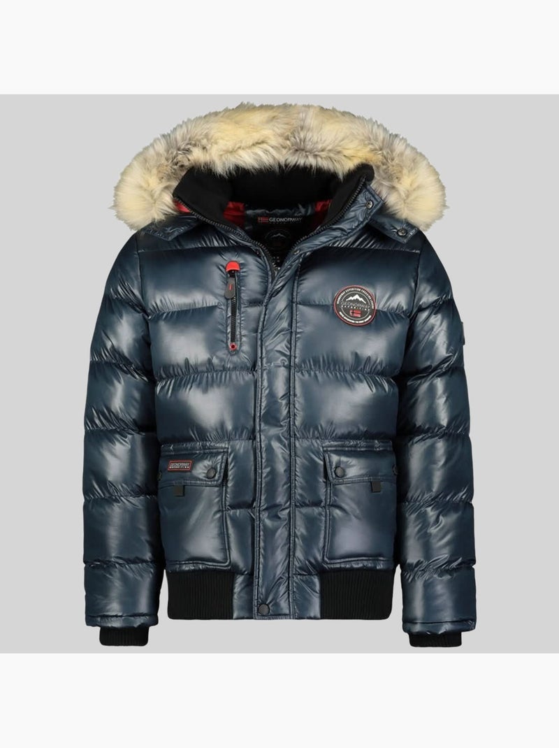 Doudoune à capuche bugs – geographical norway Bleu marine - Kiabi