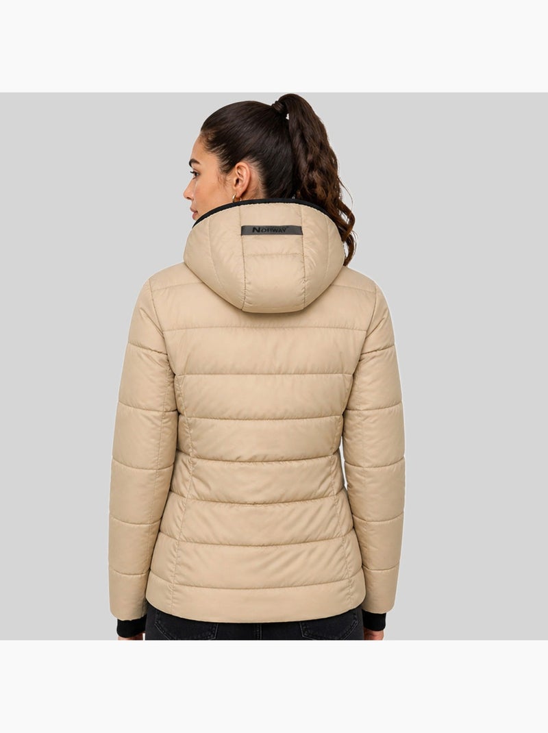 Doudoune à capuche camelia – geographical norway Taupe - Kiabi
