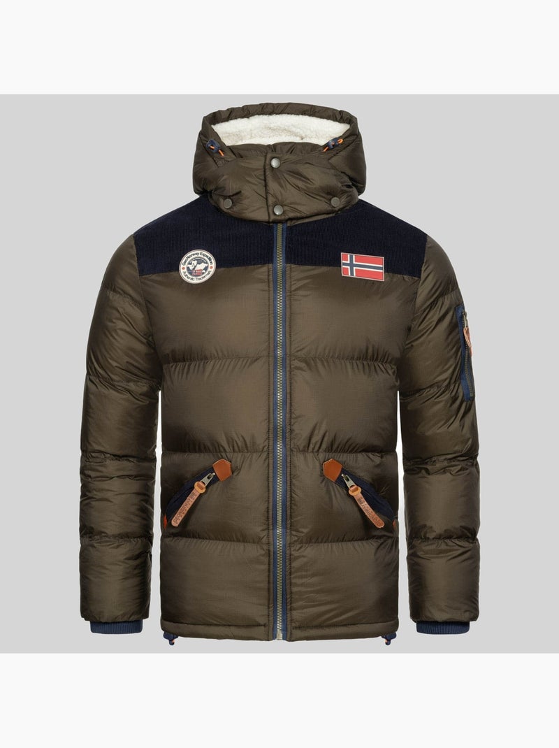 Doudoune à capuche celian – geographical norway Kaki - Kiabi